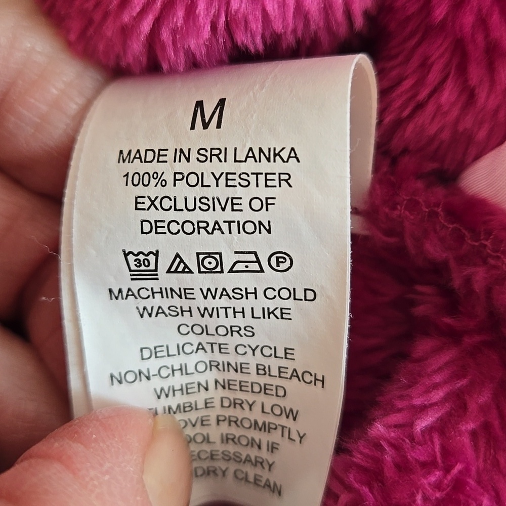 Kate Spade Pink Fluffy Short Logo Bathrobe - Picture 7 of 7
